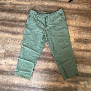 Aerie Lyocell/Cotten Stretch Pant with Frayed Hem